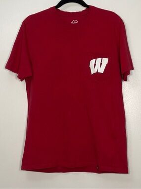 47 Brand University of Wisconsin Badgers Red Graphic Tee